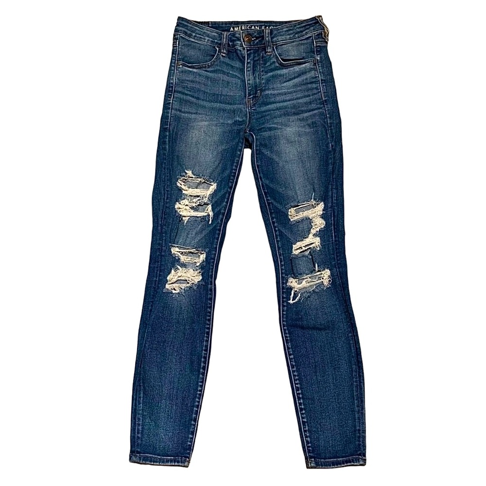 American Eagle next level stretch distressed skinny jeans Size 6